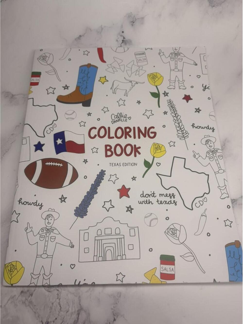 Callie Danielle Texas Coloring Book Western Cowgirl Kids Adult Texas Theme Gift